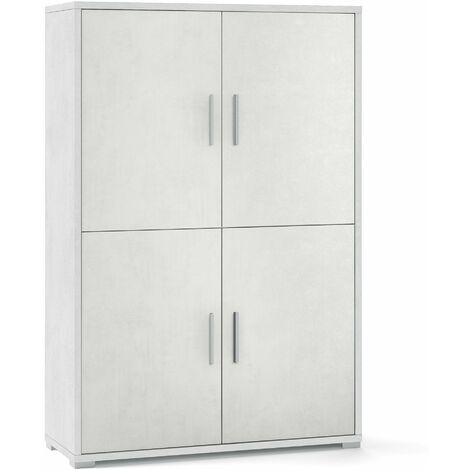 Mobile con 4 Ante 108x161x41 cm Ossido Bianco