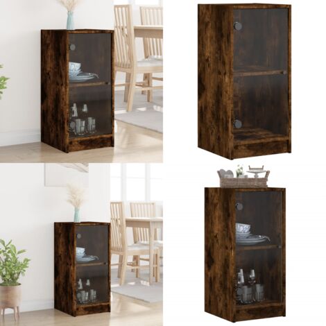 Mobile con Ante in Vetro Rovere Fumo 35x37x75,5 cm - Ante in vetro - Mobili moderni