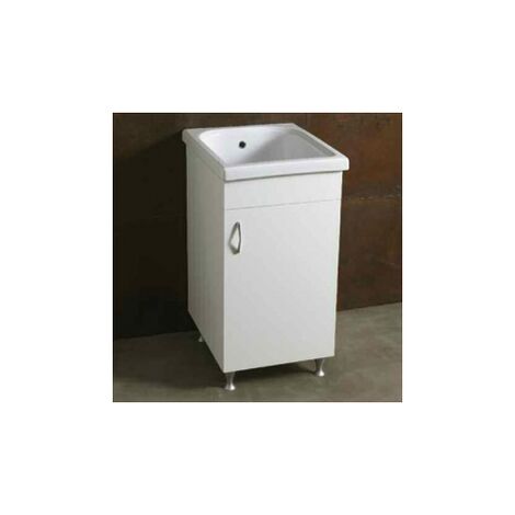 Mobile con lavatoio Misurina cm. 44x52 ad un'anta bianco di