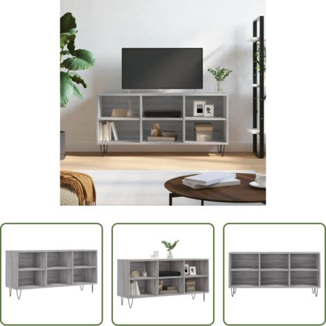 Mobile con ripiani -  Mobile TV Grigio Sonoma 103,5x30x50 cm in Legno Multistrato