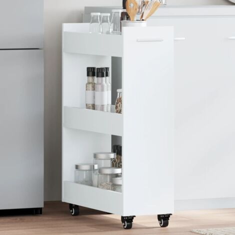 Mobile con Ruote Bianco 60x22x79 cm in Legno Multistrato vidaXL