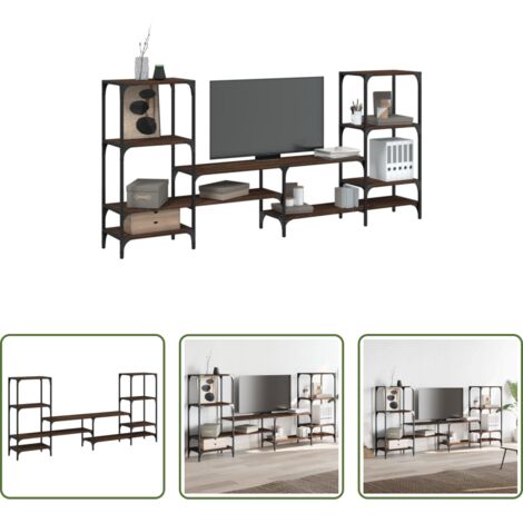 Mobile con TV -  Mobile TV Rovere Marrone 206,5x28,5x95 cm in Legno Multistrato