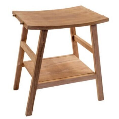 Mobile consolle bagno in Teak naturale con top semicurvo