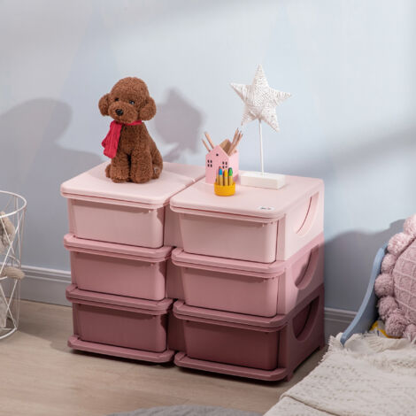 mDesign Set da 2 contenitori porta giochi in plastica con coperchio