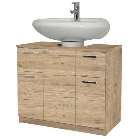 Mobile Copricolonna GAIA - Dim 70x62x46 cm - 2 Ante e 2 Cassetti - Maniglie in Metallo