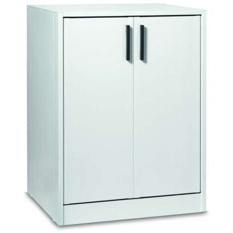 Mobile Coprilavatrice Bianco in PVC - 66,5 x 59,5 x 91 h cm - Struttura Resistente per Interni ed Esterni