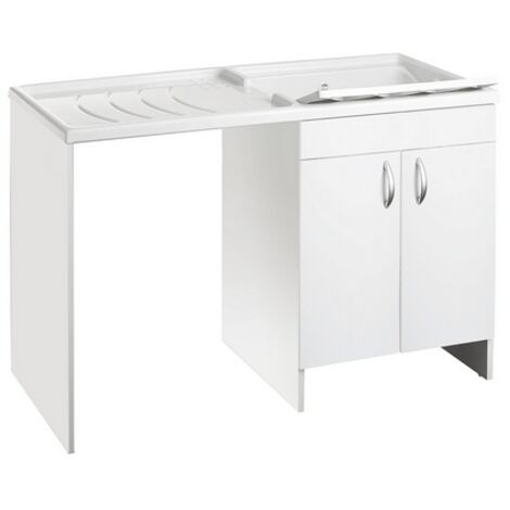 MOBILE COPRILAVATRICE CON VASCA Misura: L124xP60xH89 cm Vasca a Dx