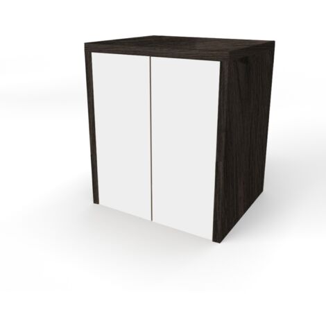 Mobile coprilavatrice in legno 79x91 cm 2 ante Bianco e struttura Olmo Caffe'