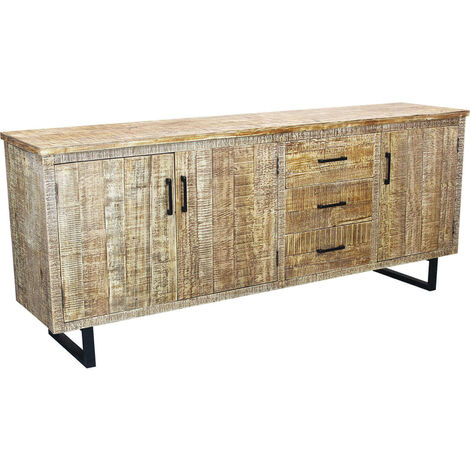 Mobile credenza da interno in legno e metallo a 3 ante e 3 cassetti Linea Classic