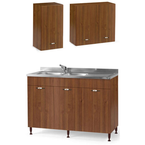Mobile cucina componibile noce antico con sottolavello a