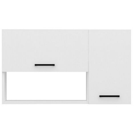 EPIKASA Mobile Cucina Emma, Truciolare Melaminico, Bianco, 90x23,8x52 cm