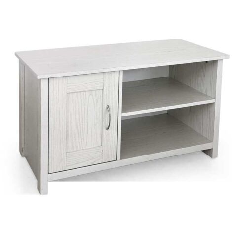 MOBILE DA ARREDO BASSO ANTA E 2 VANI IN LEGNO 90 X 39 X H50 CM COLORE BIANCO