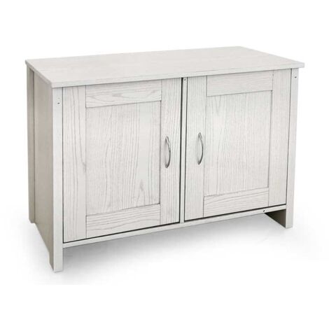 MOBILE DA ARREDO CON 2 ANTE 89X40X60CM IN COLORE BIANCO