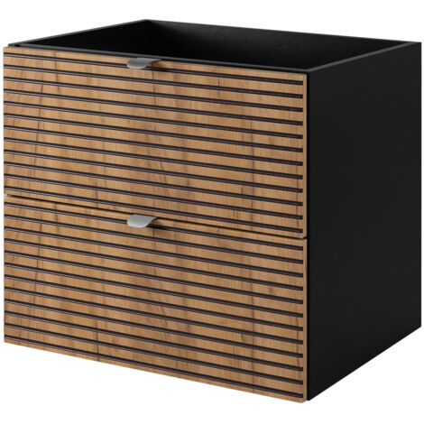 Mobile da bagno 100 cm (80+20), piedini, colore: Rovere Chiaro, 100 x 46 x 80,7 cm, senza piano di lavoro