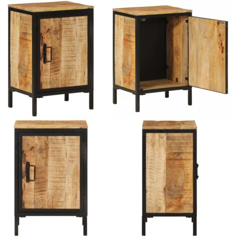 Mobile da Bagno 40x30x60 cm in Legno Massello di Mango e Ferro - Mobile in legno - Mobile in ferro