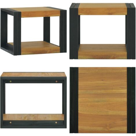 Mobile da Bagno 45x45x35 cm in Legno Massello di Teak - Mobile da bagno in legno massello - Mobile da bagno con mensole