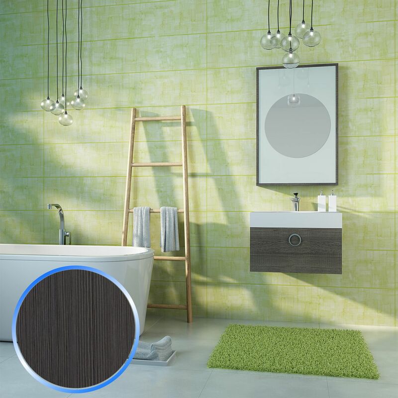 Mobile Lavabo Bagno Piccolo.Arredo Bagno Piccolo Sospeso Con Lavabo Specchio E Luce Amaranto 58 Cm The95news Com