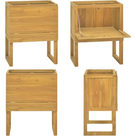 Mobile da Bagno 60x40x75 cm in Legno Massello di Teak - Armadietto da bagno - Armadietto in legno massello