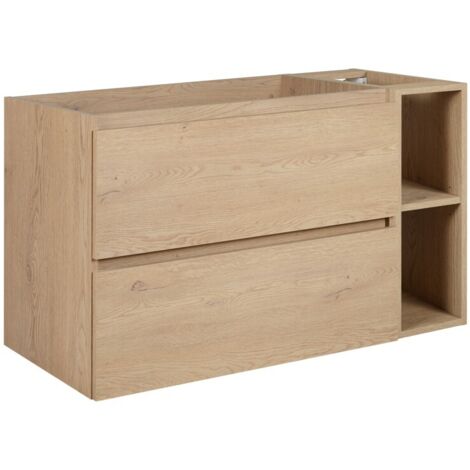 Mobile da bagno 80 cm, colore: Rovere Chiaro, 80 x 46 x 60,7 cm, senza piano di lavoro