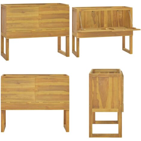 Mobile da Bagno 90x40x75,5 cm in Legno Massello di Teak - Armadietto da bagno - Armadio da bagno
