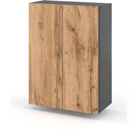Mobile da bagno a parete 60 cm piedistallo da bagno Wotan grigio per bagno
