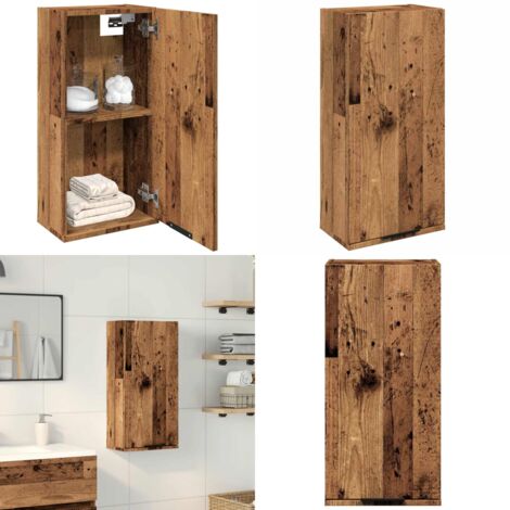 Mobile da Bagno a Parete Legno Antico 32x20x67 cm - Mobile da bagno - Armadio da bagno