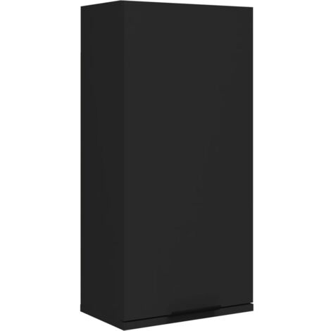 Mobile da Bagno a Parete Nero 32x20x67 cm vidaXL