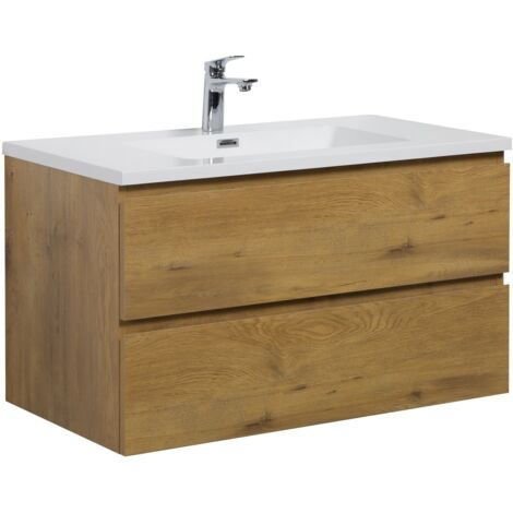 Mobile da bagno Angela 90cm Rovere - armadio mobiletto lavabo