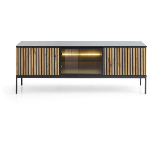 Mobile da bagno, Antracite / Rovere Artigianale, 85 x 30 x 30 cm