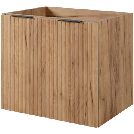 Mobile da bagno, Bianco + maniglia dorata, 80 x 57 x 46 cm