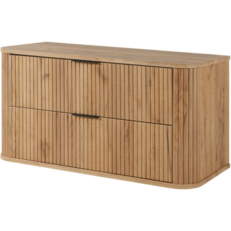Mobile da bagno, Bianco Opaco, maniglia nera, 41,5 x 120 x 51,7 cm