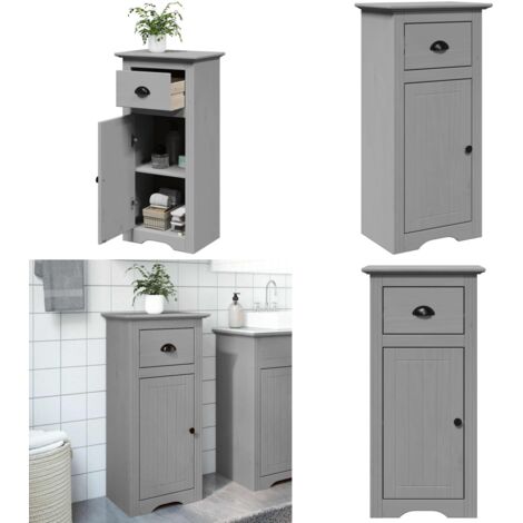 Mobile da Bagno BODO Grigio 44x30x90 cm - Mobile da bagno in legno - Mobile da bagno grigio
