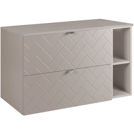 Mobile da bagno, Cashmere, 120 x 57 x 46 cm, Maniglie Nere