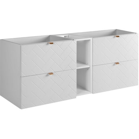 Mobile da bagno, Cashmere, 140 x 57 x 46 cm, Maniglie Dorate