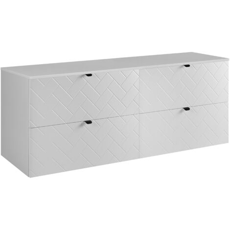 Mobile da bagno, Cashmere, 160 x 57 x 46 cm, Maniglie Nere