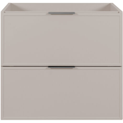 Mobile da bagno, Cashmere, maniglia nera, 46 x 80 x 57 cm