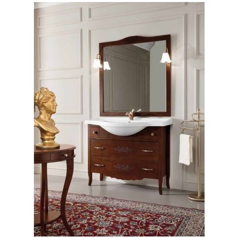 Mobili Da Bagno Classici.Mobile Da Bagno Classico In Legno Anna 2 Cassettoni 105cm Noce 4435 237 7