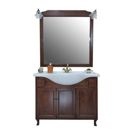 Mobili Da Bagno Classici In Legno.Mobile Da Bagno Classico In Legno Susy Con 3 Ante Chiuse 105cm Noce 4420 83