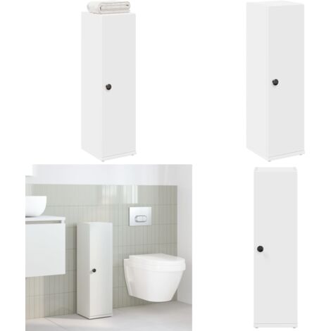 Mobile da Bagno con Portarotolo Bianco 20,5x22x72 cm - Mobile da bagno - Armadio con portarotolo