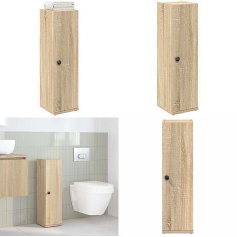 Mobile da Bagno con Portarotolo Rovere Sonoma 20,5x22x72 cm - Mobile da bagno - Armadio con portarotolo