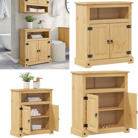 Mobile da Bagno Corona 70x33x80 cm in Legno Massello di Pino - Mobile in legno - Mobile da bagno in pino