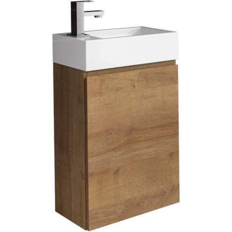Mobile da bagno Gabinetto Angela 40cm Rovere - armadio WC mobiletto lavabo
