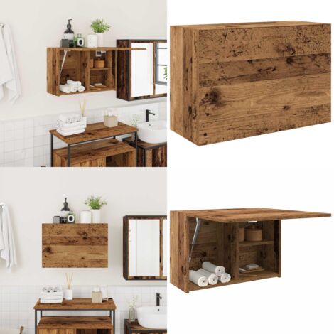 Mobile da Bagno Legno Antico 60x25x40 cm in Legno Multistrato - Armadio da bagno - Arredamento da bagno