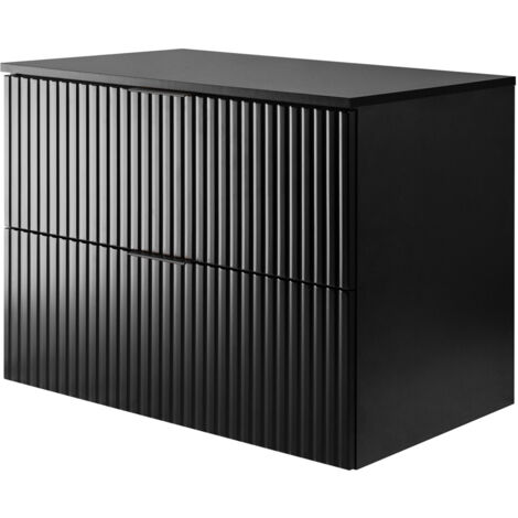 Mobile da bagno, Nero, 20 x 57 x 46 cm