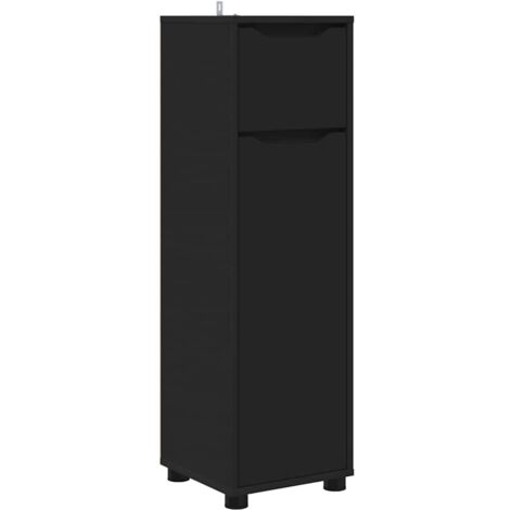 Mobile da Bagno Nero 30,5 x 30 x 101 cm Legno multistrato vidaXL
