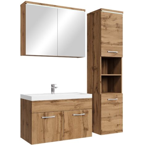 Mobile da bagno Paso 80cm Rovere - armadio mobiletto lavabo