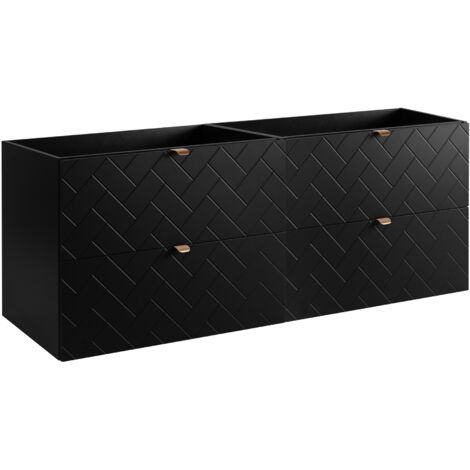 Mobile da bagno, Rovere Artigianale Dorato, 160 x 57 x 46 cm, Maniglie Argento