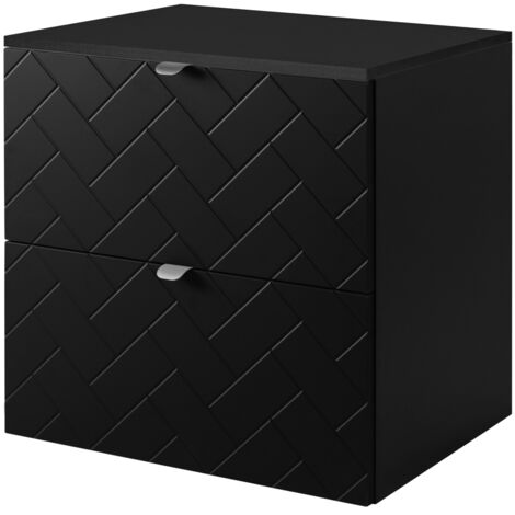 Mobile da bagno, Rovere Artigianale Dorato, 80 x 57 x 46 cm, Maniglie Nere