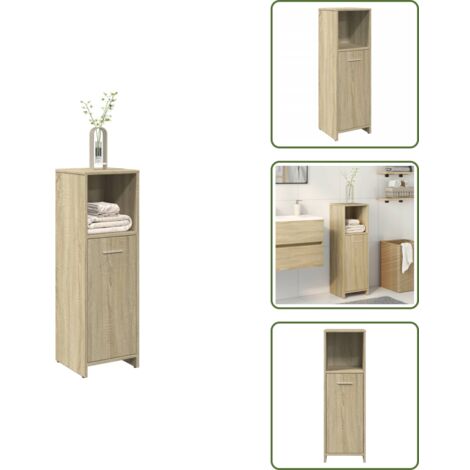 Mobile da bagno rovere sonoma - vidaXL Mobile da Bagno Rovere Sonoma 30x30x95 cm in Legno Multistrato -