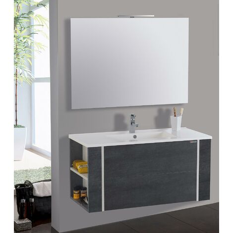 Mobile da Bagno Sospeso 100cm Mazzoni Gold Antracite